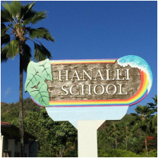 Hanalei School Sign Picture