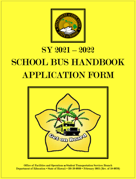 School Bus Handbook and Application Form Picture Link