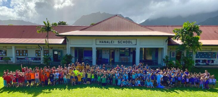 Hanalei School 2019-2020 School Rainbow Picture